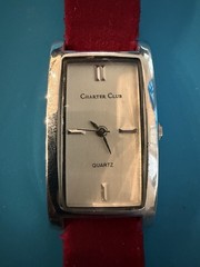 Charter Club Quartz Watch: Velvet Bracelet. See Description, Not Waterproof