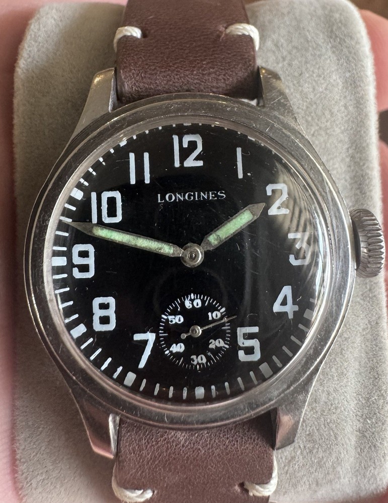 Longines Tre Tacche Military Manual Wind 32mm Black Dial Small Seconds
