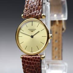 [Near MINT] Longines Grand Classic L4.135.2 24mm Gold Dial Quartz Women’s Watch