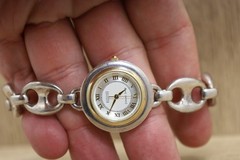 Vin Ecclissi 54 Sterling Silver Custom Gucci Link Bracelet Watch 65g MOP Dial NB