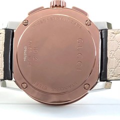 Men s Watch Gucci GUCCI G Chrono YA101202 101.2 Quartz Black Chronograph Leather