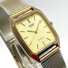 Seiko Dolce 6030-5390 Gold Two-Tone Quartz Men’s Watch Japan 071058
