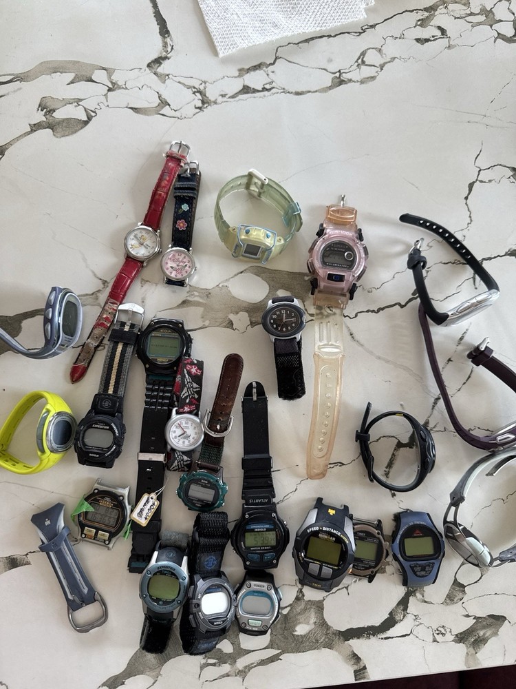 Lot of 26 Watches Timex Ironman Expedition Digital Aqua Mix G Shock Nike Resale