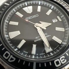 Authentic-Seiko Dealer-Prospex Samurai Diver Black Dial Automatic Watch SRPF03🎁
