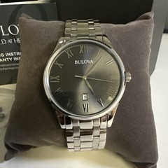Bulova Men’s Classic Silver Gray Dial Watch