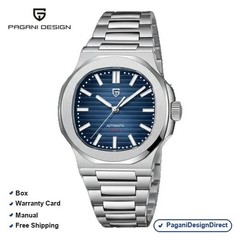 Pagani Design PD-1728 Blue Chronograph Stainless Steel Automatic Men’s Watch