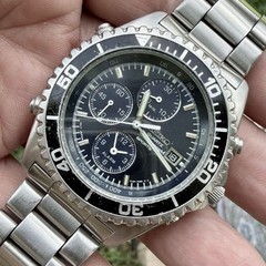 SEIKO 7T32-7C20 Sports 150 Diver Chronograph Quartz Men’s 41mm Watch RUNS!