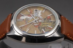 Vintage 1975y OH [N MINT] SEIKO 5 Actus SS 6108-8670 UKIYOE 38mm AT Men’s Watch