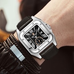 FENSIR Retro Square Watch For Men Versatile With A Calendar
