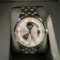 Hamilton Jazzmaster Open Heart Automatic Skeleton Silver Dial Steel 42mm 50m
