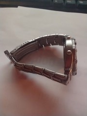Titanium Men’s 2-ToneChronographAnalog Watch Black Dial Metal Bracelet Untested