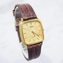 Seiko Dolce 9531-5000 Quartz Watch SGP30 Gold Dial Vintage 1986
