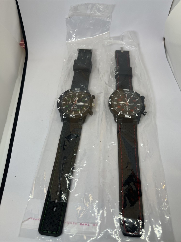 Lot Of Two New Sport Get Watches Black, Green And Red