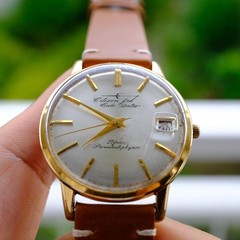 Citizen Jet Auto Dater 27 Jewels Gold Case Automatic Watch 37mm