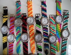 Fashion Rainbow Cool Color Jelly Silicone Rhinestone Girls/ Women’s Casual Watch