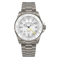 Oceaneva Men’s Deep Marine Explorer GMT Watch 1250M Ceramic TITANIUM