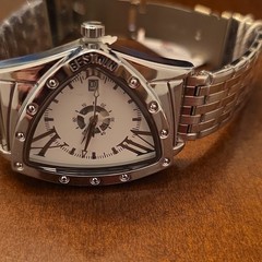 Bestwin Asymmetric Mens Triangle Watch. 37mm Stainless Steel Case