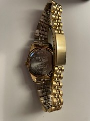 Embassy Gold-Tone Diamond Accent Quartz Watch w/ Deployment Buckle Close New/Box