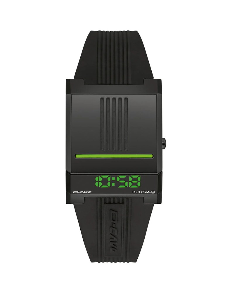 Bulova 98C141 Computron D-Cave Special Edition Quartz Digital LED Display Watch