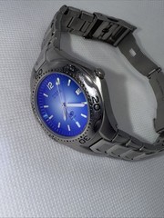 Fossil Blue Sunburst Dial Date Quartz Working AM 3520