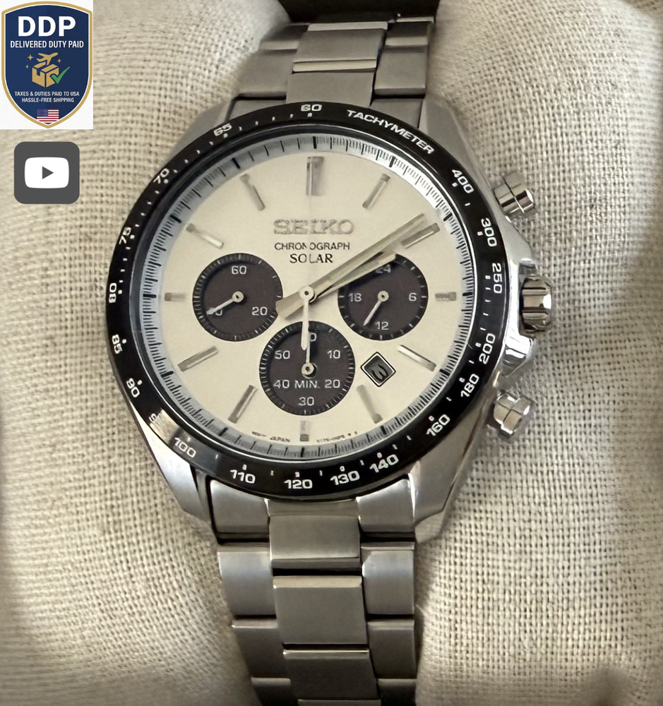 [UNUSED w/Box] SEIKO Selection SBPY165 V175-0FA0 Solar Panda Men’s Watch 20cm
