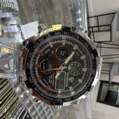 Golden Hour Men’s Analog-Digital Quartz Chronograph Alarm Dual Time Black Dial