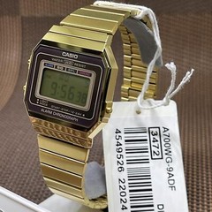 Casio A700WG-9A Vintage Series Gold Tone Stainless Steel Bracelet Digital Watch