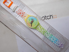 NEW GENT CLUB SWATCH ” WHATS YO FACE ” ‘SUOZ303 PRISTINE BOX WOW RARE L@@K