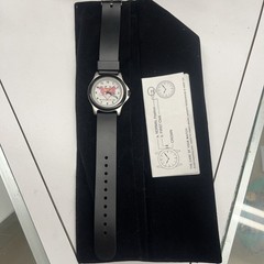 Vintage 2000 Pink Panther Watch Japan Black Band RARE Geoffrey WORKS