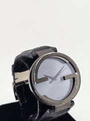 Gucci Interlocking GG Men’s Black Dial Multicolor Leather Strap Watch – YA133206