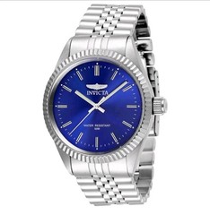 Invicta Specialty Men’s Watch Blue Dial 43mm With Silver Band 29375 NEW Warrenty