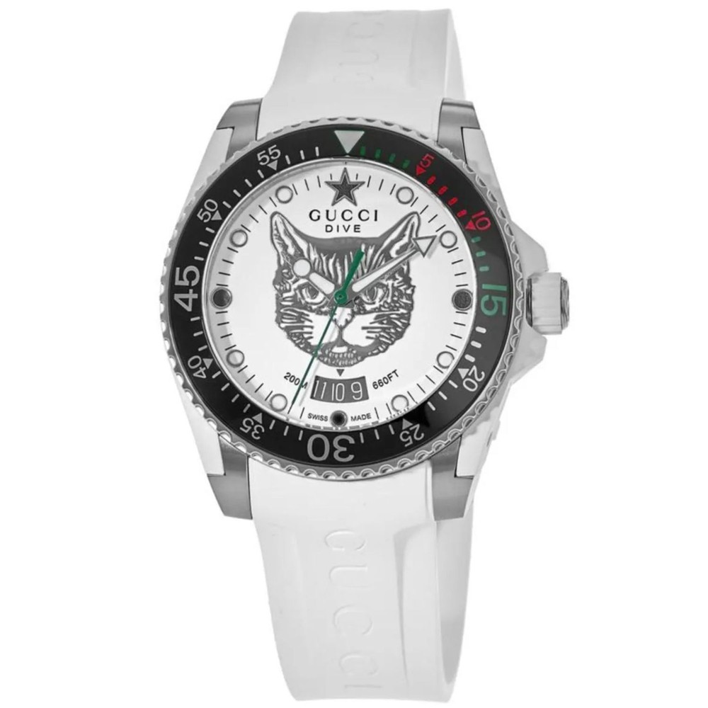 Gucci YA136329 Men’s Dive White Quartz Watch