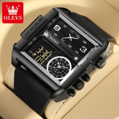 OLEVS Watch Calendar Week Display Chronograph Multifunction Man Wristwatch