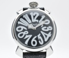 *NEAR MINT w/ Box* GaGa MILANO Manuale 40mm Ref.5020 Black Dial Quartz Watch