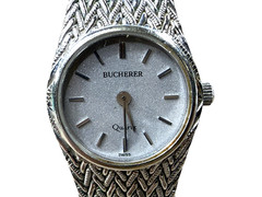 Vintage Bucherer ladies mesh strap watch RUNNING