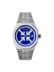 Off-White Time “No Grid” Silver Blue Dial Quartz Men’s Watch
