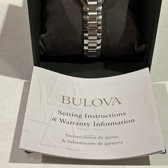 Bulova Women’s Quartz Diamond Accents Gold and Silver Watch 32mm 98P184