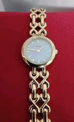 CITIZEN ECO-DRIVE Watch Women Mother Of Pearl Gold Tone 6 3/4″ Decorative Links