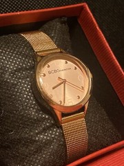 BCBGeneration Pink/ Rose Gold Women’s 24MM Curved Case Unique Luxury Watch 175$