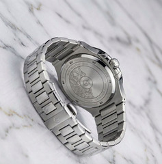 Mens Classic Luxury Watch Analog Tiffany Blue Dial Silver Bracelet Wristwatch
