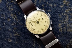 Nicolet Chronograph Watch – Landeron 39 – Helbros Signed – WWII Era – Circa 1938