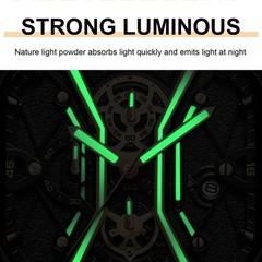 POEDAGAR Fashion Men Luxury Wristwatches Chronograph Luminous Waterproof Date