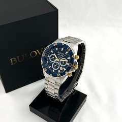 Bulova 98B400 Marine Star Classic Men’s Blue Dial Quartz Chronograph Watch
