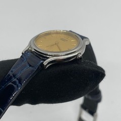 Seiko Credor Ladies Gold Dial Quartz Dress Watch 2015 Blue Strap Auth Authentic
