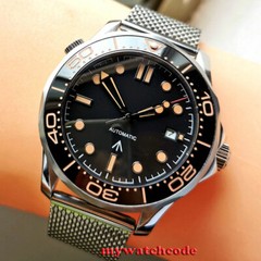 41mm Bliger Black Dial Miyota Sapphire Glass NH35A PT5000 automatic mens Watch