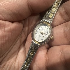 Works VTG IVANA ladies Two Tone Watch New Battery 18mm Fit Big Wrist 7.5in Runs