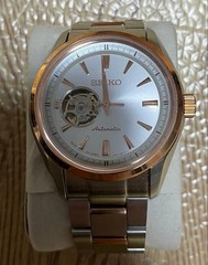 SEIKO Open Automatic Men’s Watch Silver Pink Gold