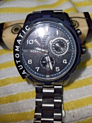 Rare Fossil ME3039 Automatic Black Stainless Steel WATCH 45MM NIB ,NEVER WORN!!