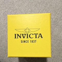 Invicta Men’s Gold Gem-Set Wristwatch Gemstone Markers Metal Bracelet Box
