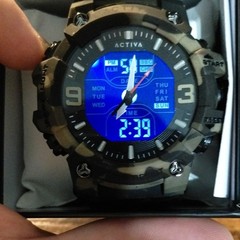ACTIVA X Invicta Men’s Camo Analog-Digital 53mm Quartz Watch Alarm Chrono w/ Box